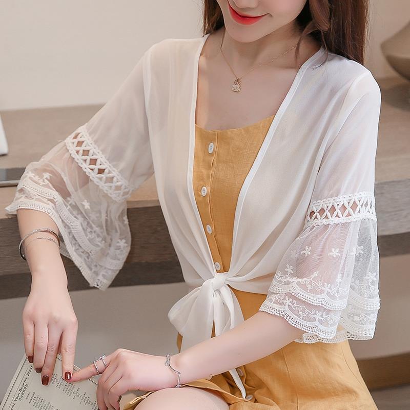 Áo Khoác Voan Mỏng Dáng Dài Thời Trang Đi Biển Cho Nữ###