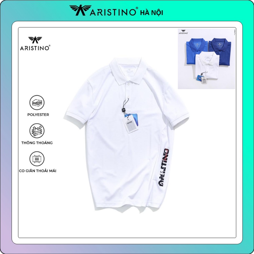 Áo thun nam tay ngắn ARISTINO chất liệu PE sợi rỗng nhanh khô hơn cotton gấp 2 lần dáng ôm - APS010S1