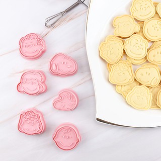 Set 6 Khuôn Cắt Bánh Quy Tạo Hình Cún Snoopy Dễ Thương
