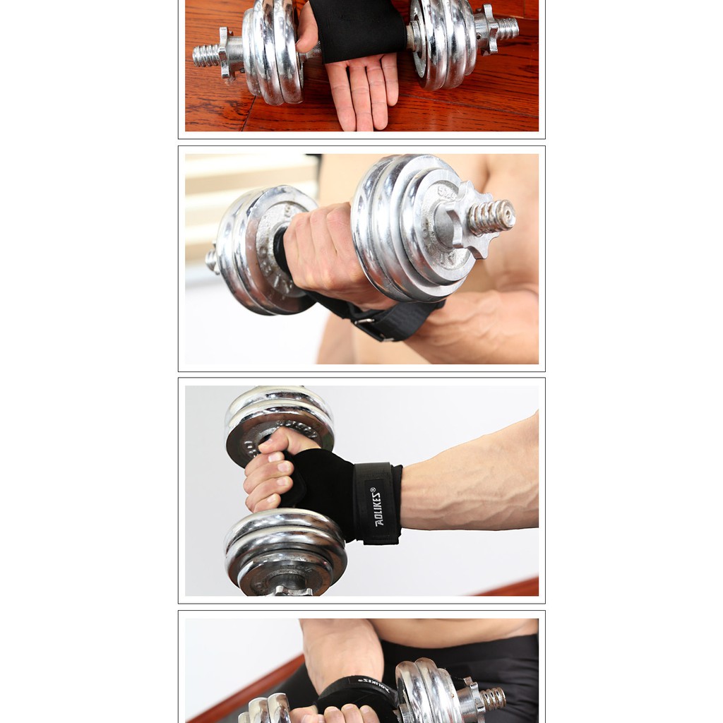 Găng tay tập gym hở mu bàn tay Aolikes A7639 (1 đôi)