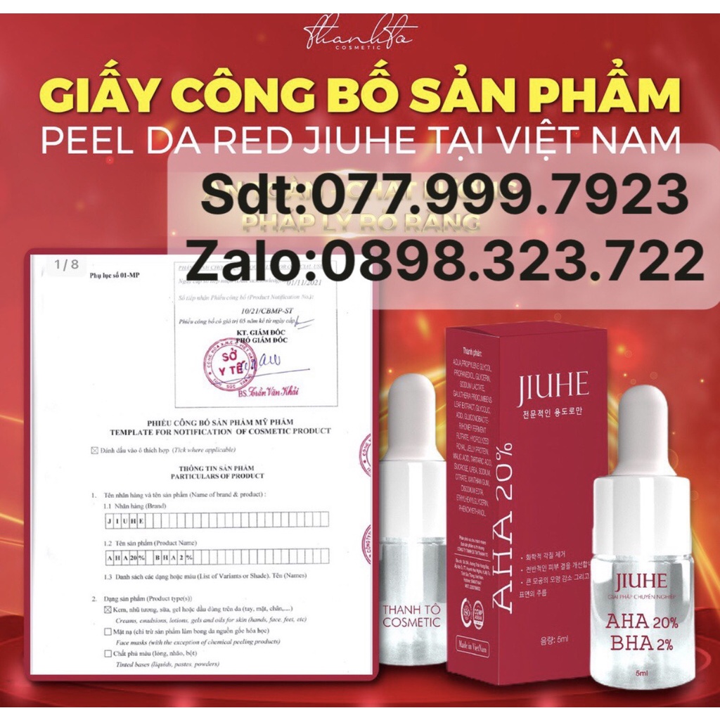 BỘ KEM FACE JIUHE và SERUM RED JIUHE và SERUM MỤN JIUHE và SERUM THÂM JIUHE THANH TÔ(CHÍNH HÃNG)