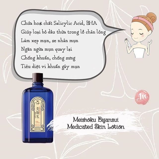 Nước Hoa Hồng Dưỡng Da Ngăn Ngừa Mụn Meishoku - Nhật Bản 90ml