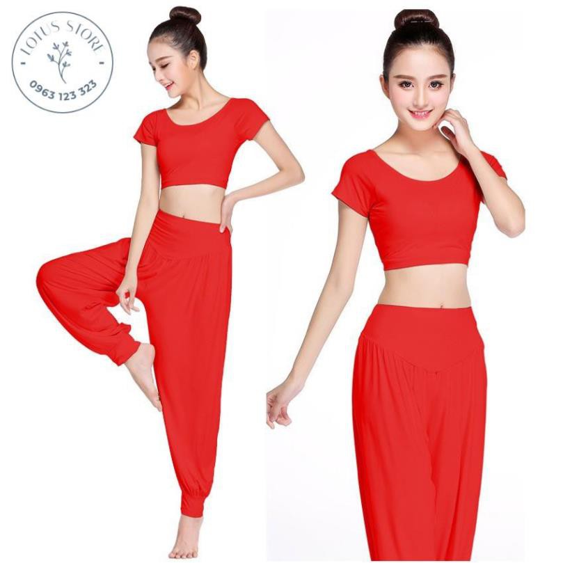 Bộ tập yoga alibaba múa bụng B01 áo croptop khoe bụng  - Diễm Phương Store