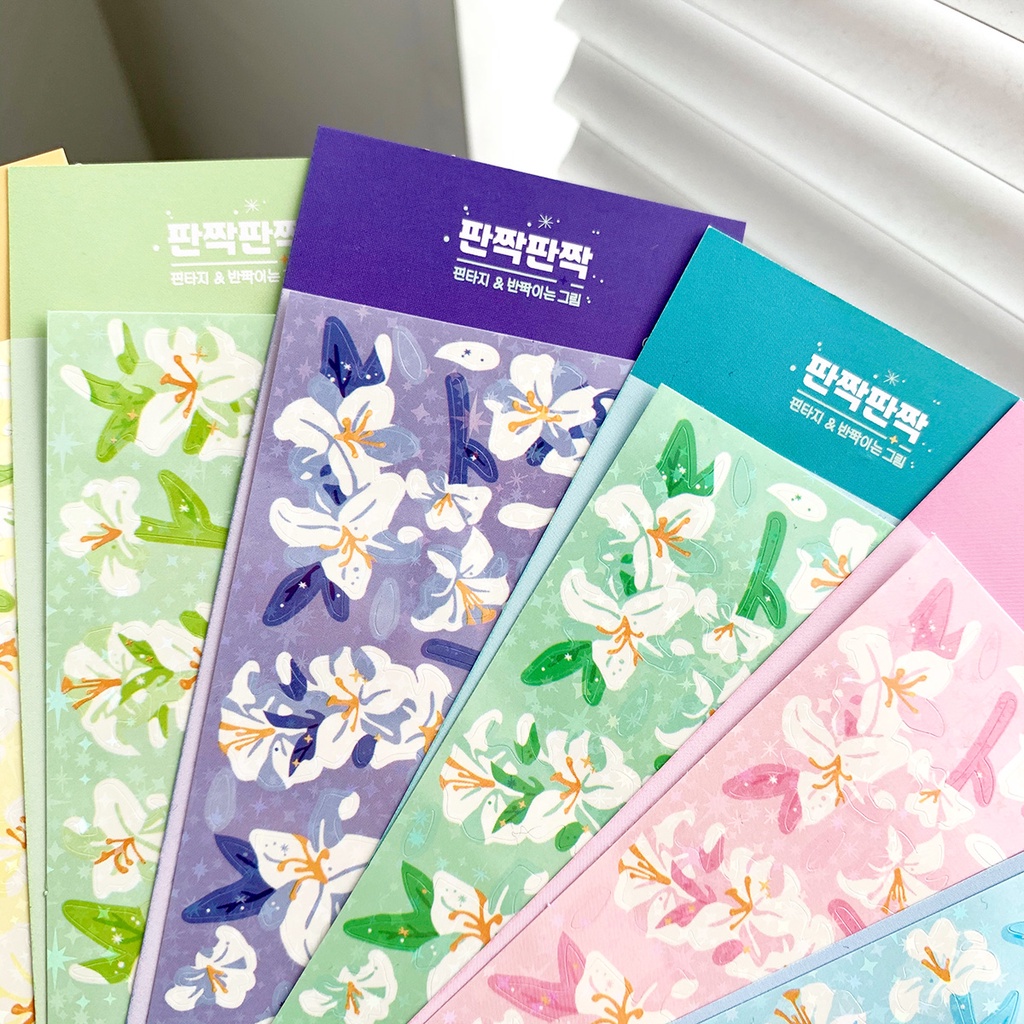 Miếng dán trang trí album ảnh hình hoa loa kèn độc đáo chống thấm nước