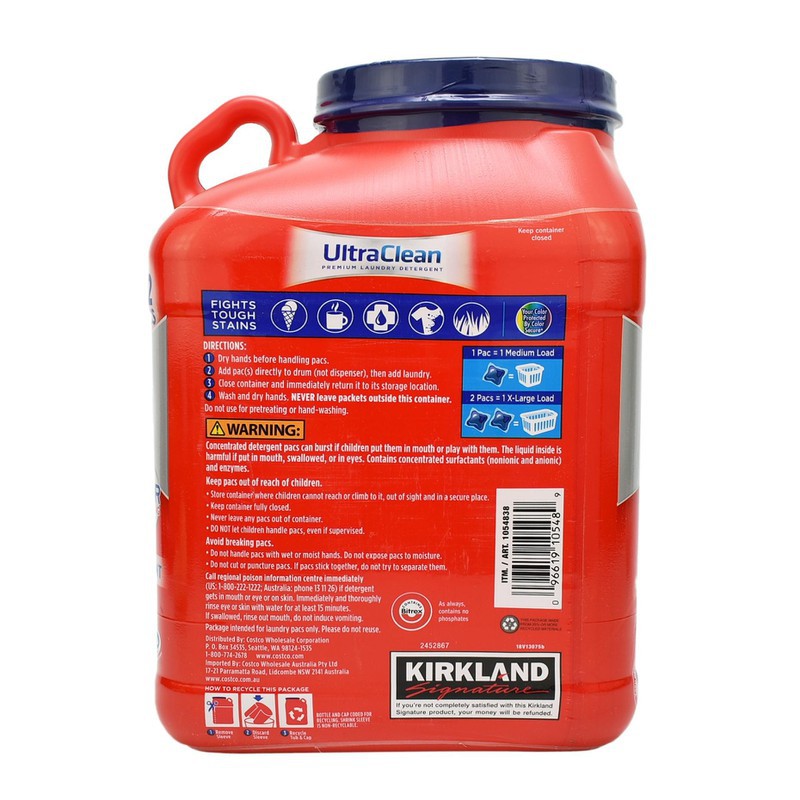 Viên giặt xả quần áo Kirkland Ultra Clean xuất xứ Mỹ 152 viên