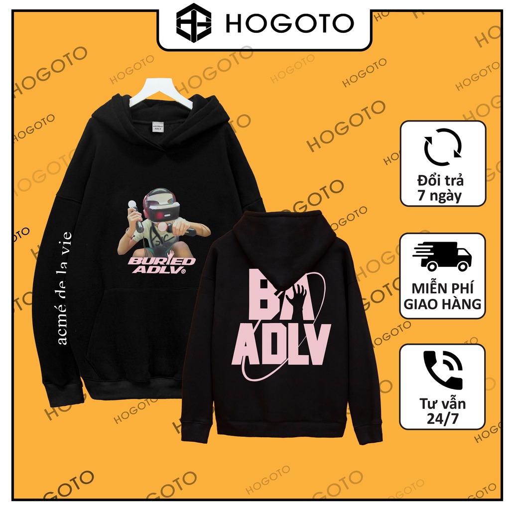 Áo nỉ Hoodie ADLV SOI ĐÈN Hogoto shop , Áo hoodie nỉ bông cotton