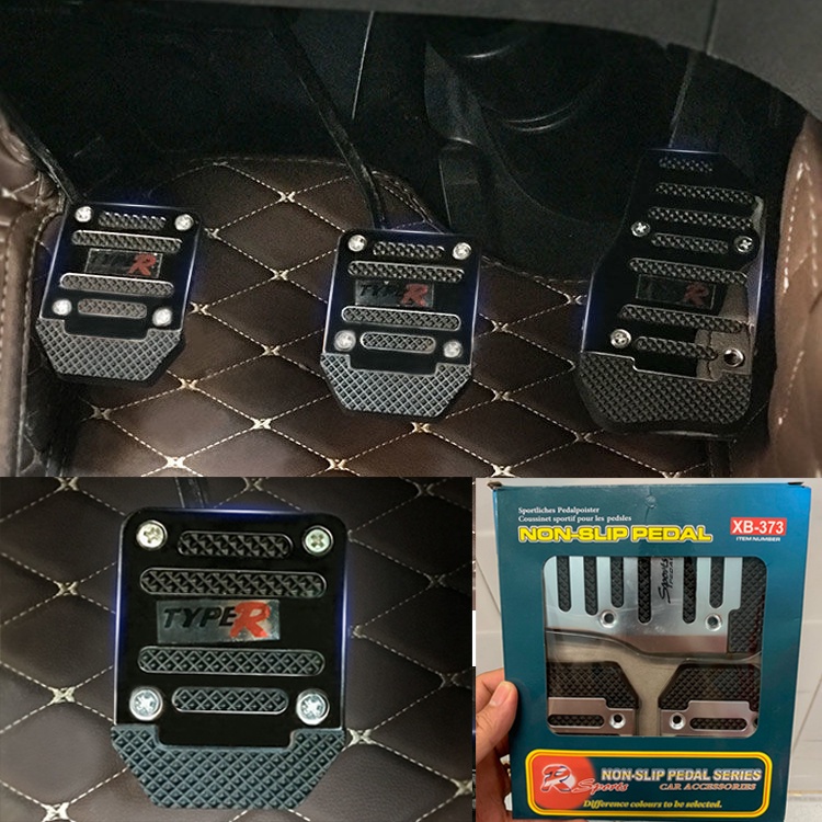 Bộ Ốp Chân Ga Ô Tô -  Số Sàn Và Số Tự Động, Có Kèm Ốc Vít Đi Kèm CARZONE.TOP