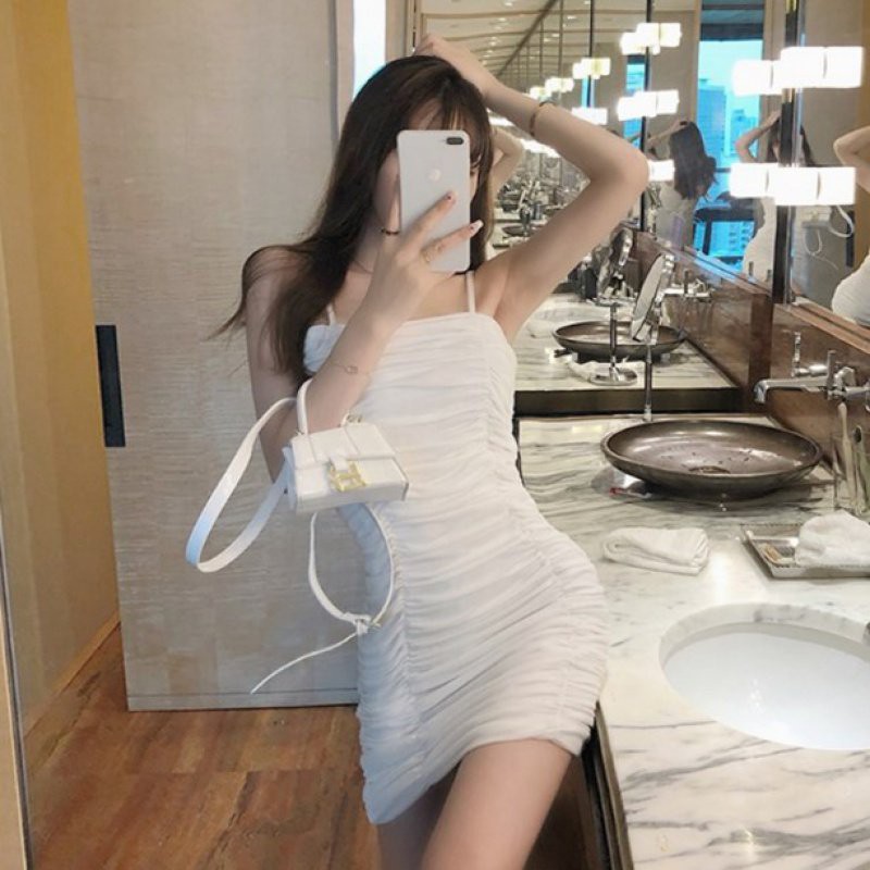 Váy Nữ, Đầm Nữ Hai Dây Trơn Ôm Body, Phong Cách Quyến Rũ SIXTEEN. | BigBuy360 - bigbuy360.vn