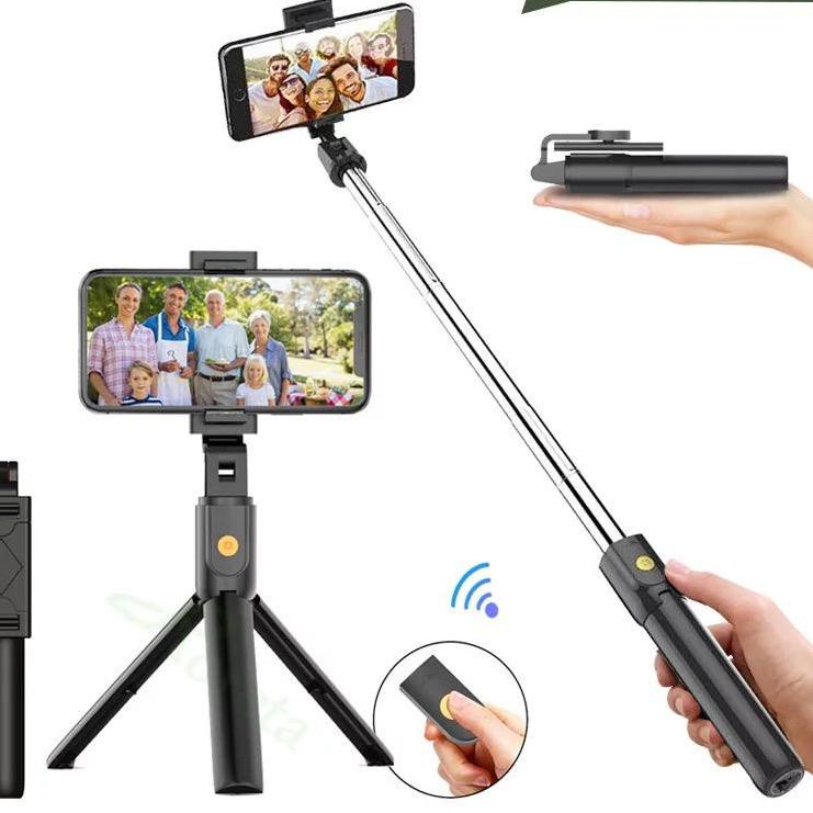 Bộ Giá Đỡ Ba Chân + Kẹp Điện Thoại Bluetooth Không Dây 2 Trong 1 K07 | BigBuy360 - bigbuy360.vn
