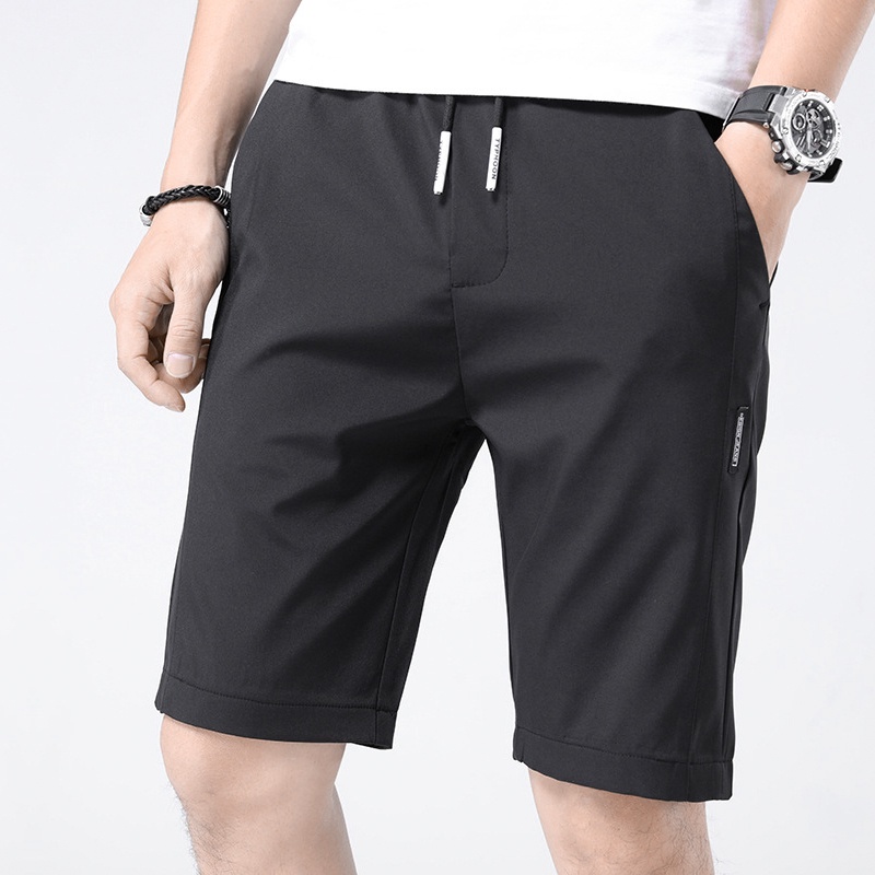 Quần short nam thể thao đẹp FUNS mã MK A Quần đùi nam mùa hè nam dáng lửng thun trơn vải gió co giãn có dây rút