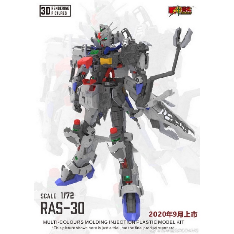 Mô hình lắp ráp MG RODAMS 1/72 RAS 30 GP03 Blue ver Limited Mechanicore