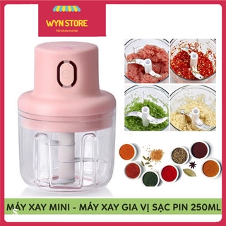 💝Rẻ Vô Địch️💝 ️Máy Xay Mini Sạc Điện Cầm Tay, Xay Thịt, Xay Đồ Ăn Dặm Cho Bé, Gia Vị, Tỏi, Ớt Siêu Tiện Dụng Cho Bạn