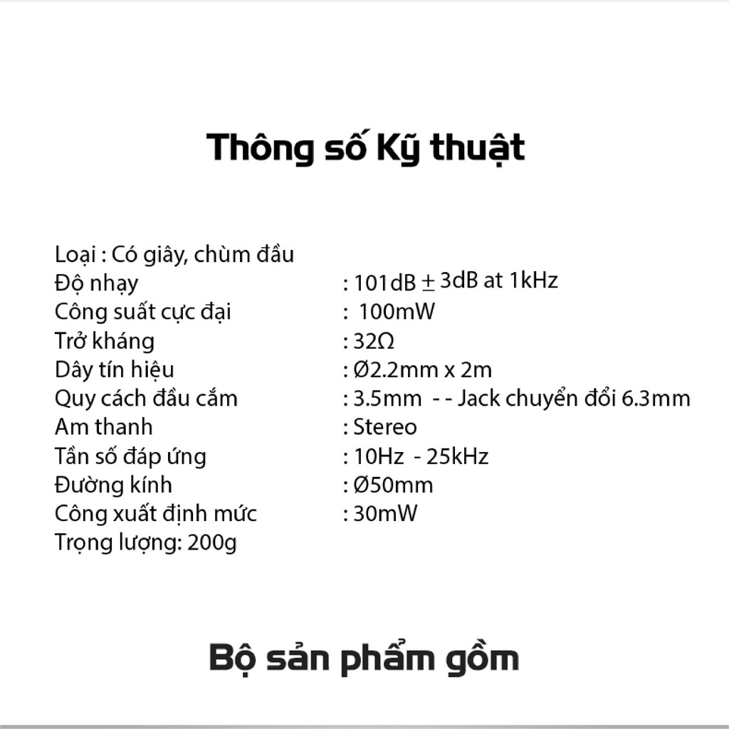 Tai nghe kiểm âm TAKSTAR HD2000, BẢO HÀNH 12 THÁNG