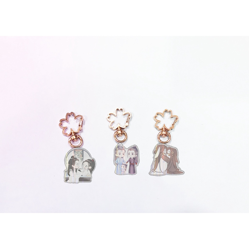 Móc chìa khoá trần tình lệnh mica hologram  MKMH25 kaws tiêu chiến vương nhất bác cute dễ thương hoạt hình thần tượng