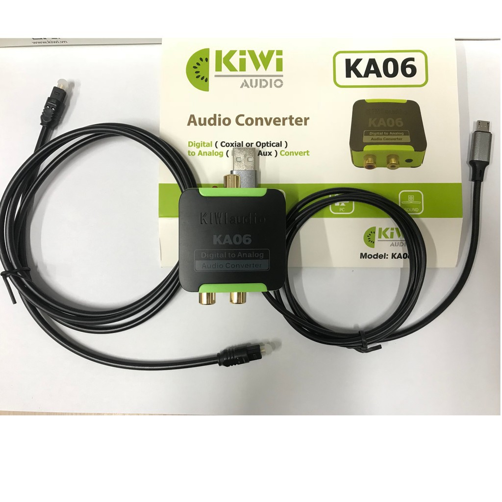 [Chính Hãng] Bộ chuyển Âm thanh Optical sang AV KIWI KA06 - Chuyển Quang Kiwi KA06 - DAC chuyển đổi âm thanh