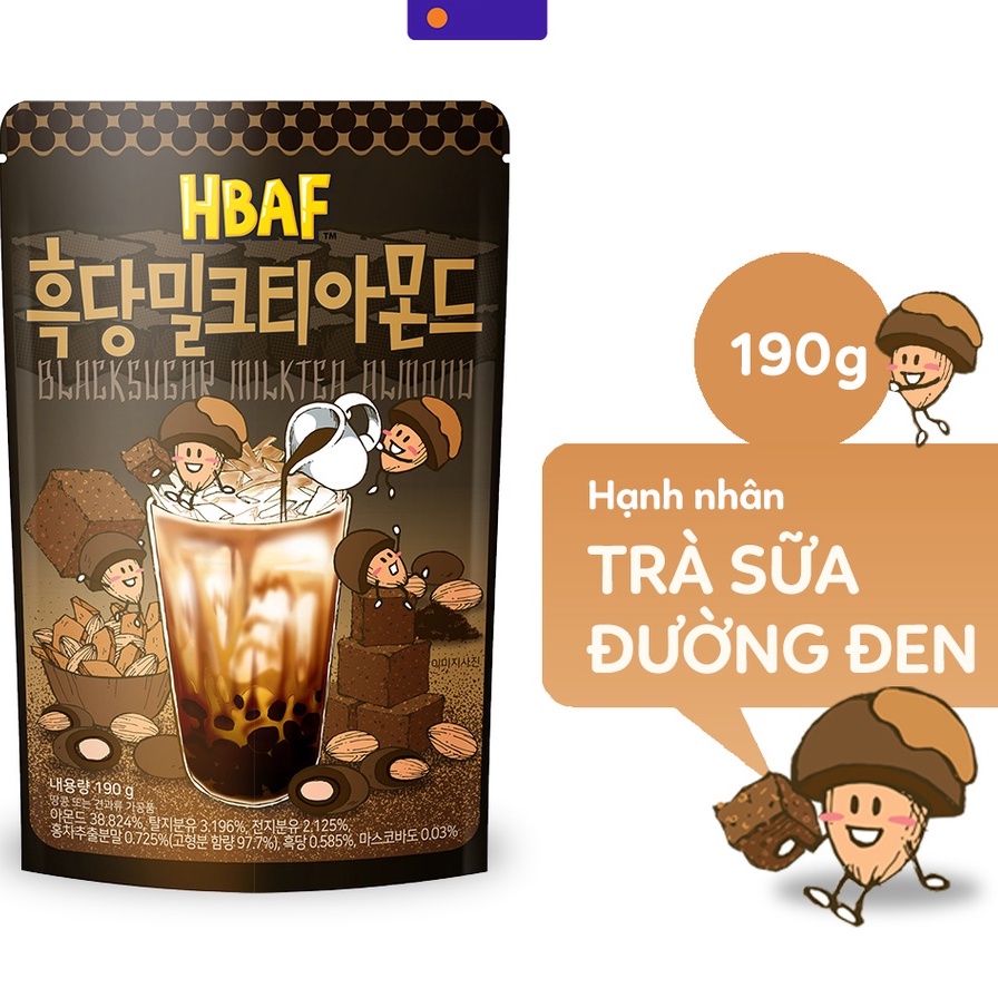 Hạnh nhân Tom's Farm Hàn Quốc chính hãng gói 210g date 2022 trà sữa đường đen🥰/Dâu🥰/Đào