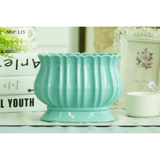 Lọ hoa sứ miệng lượn (Có 3 size)