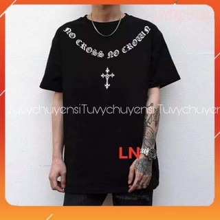 Áo thun nam nữ⚡TUVYCHUYENSI⚡áo thánh giá chữ thập vòng cổ phản quang bạc chất cotton siêu mát nhiều màu sắc