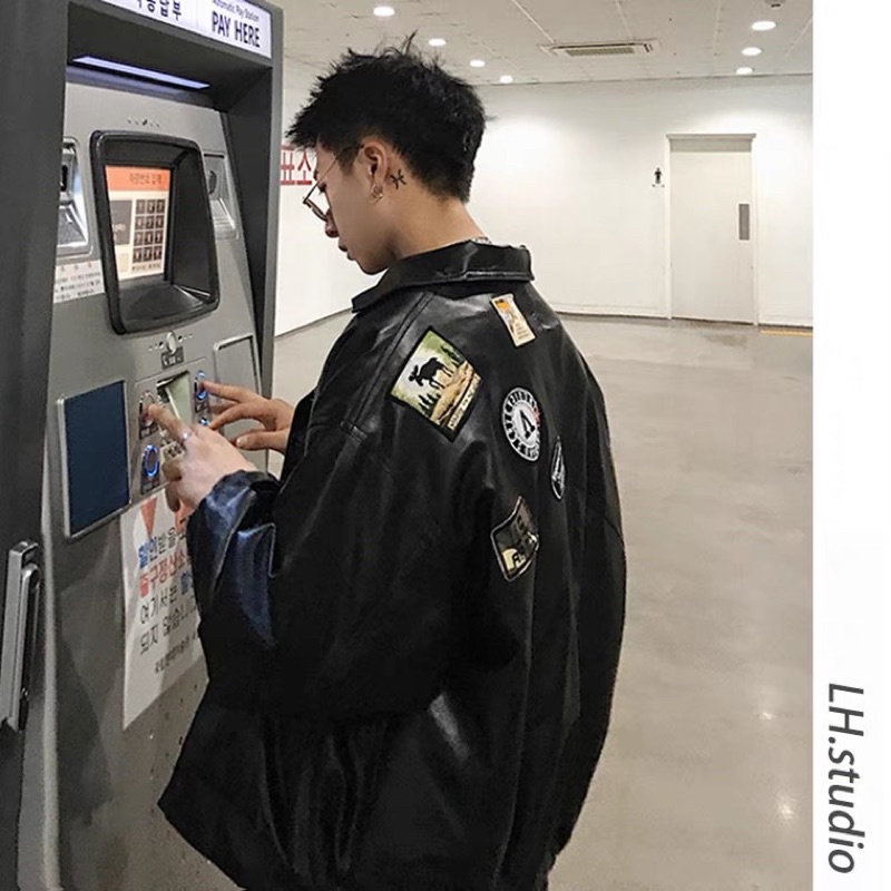 SẴN |M1| Áo da unisex áo da nam oversize form rộng cá tính