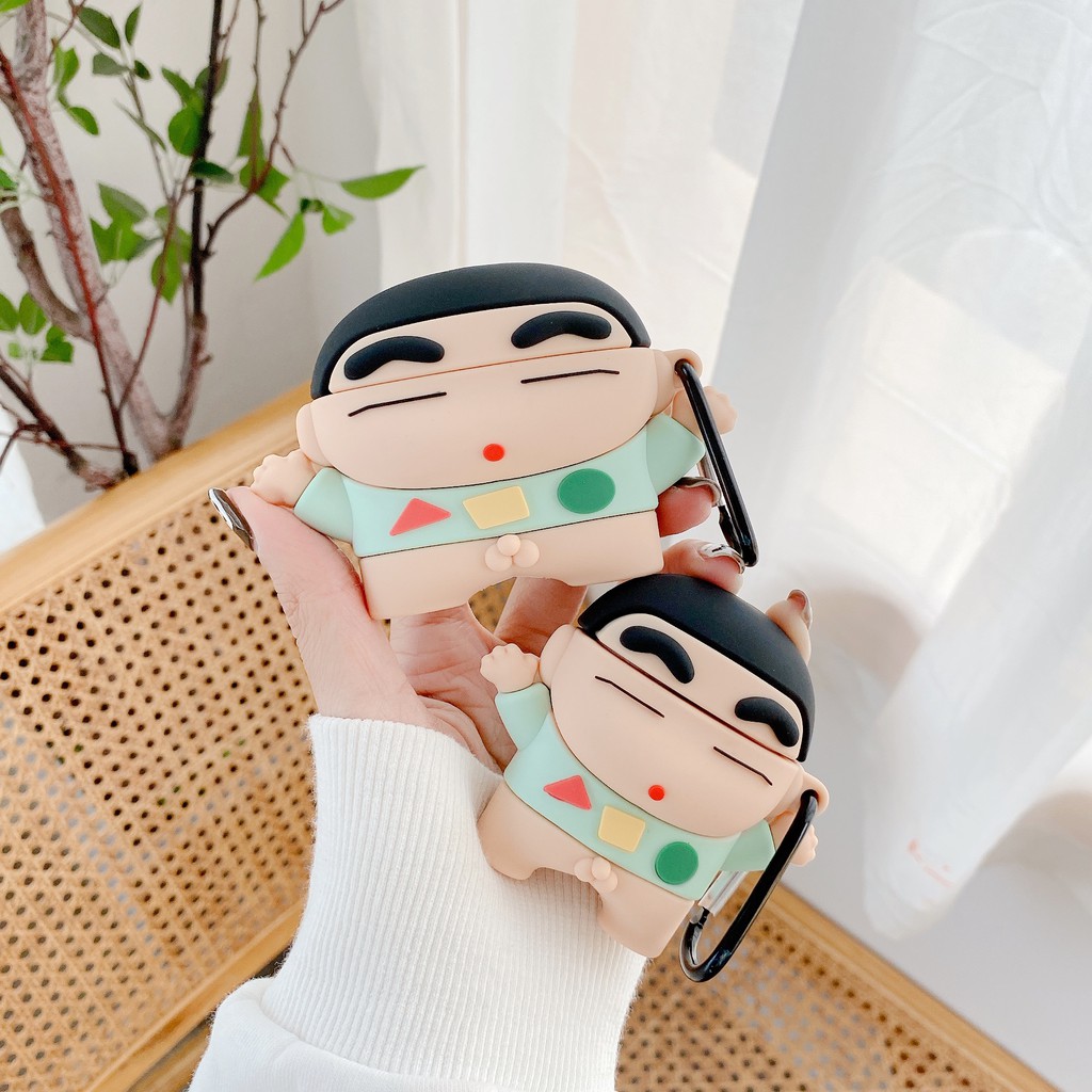 Vỏ Bọc Hộp Sạc Tai Nghe Airpods 1 / 2 Kiểu Nhân Vật Hoạt Hình Ngộ Nghĩnh