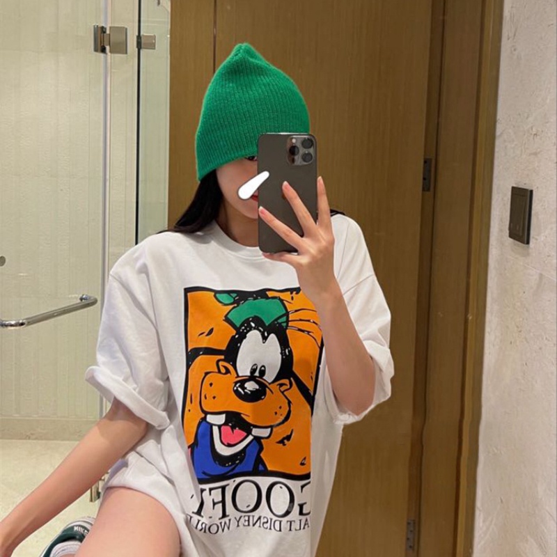 NRVP Áo thun cotton tay ngắn cổ tròn thời trang mùa hè phong cách Hàn Quốc dành cho nữ