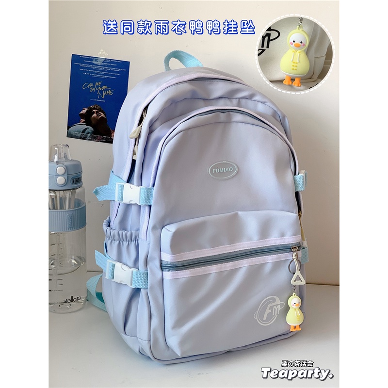 Balo nữ đi học trơn basic thời trang hàn quốc với các màu pastel dễ thương B403