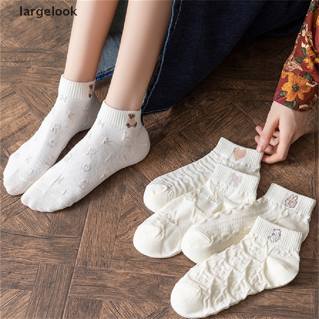 Đôi Vớ In Hình Gấu Dễ Thương Phong Cách Harajuku Nhật Bản Cho Nữ ♨Nóng Bỏng