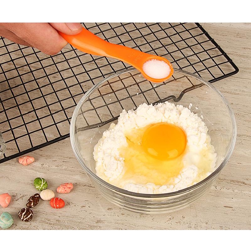 Set 5 Muỗng Đong Đo ANAEAT Bằng Nhựa Nhiều Màu Làm Bánh Đa Dụng Cho Nhà Bếp