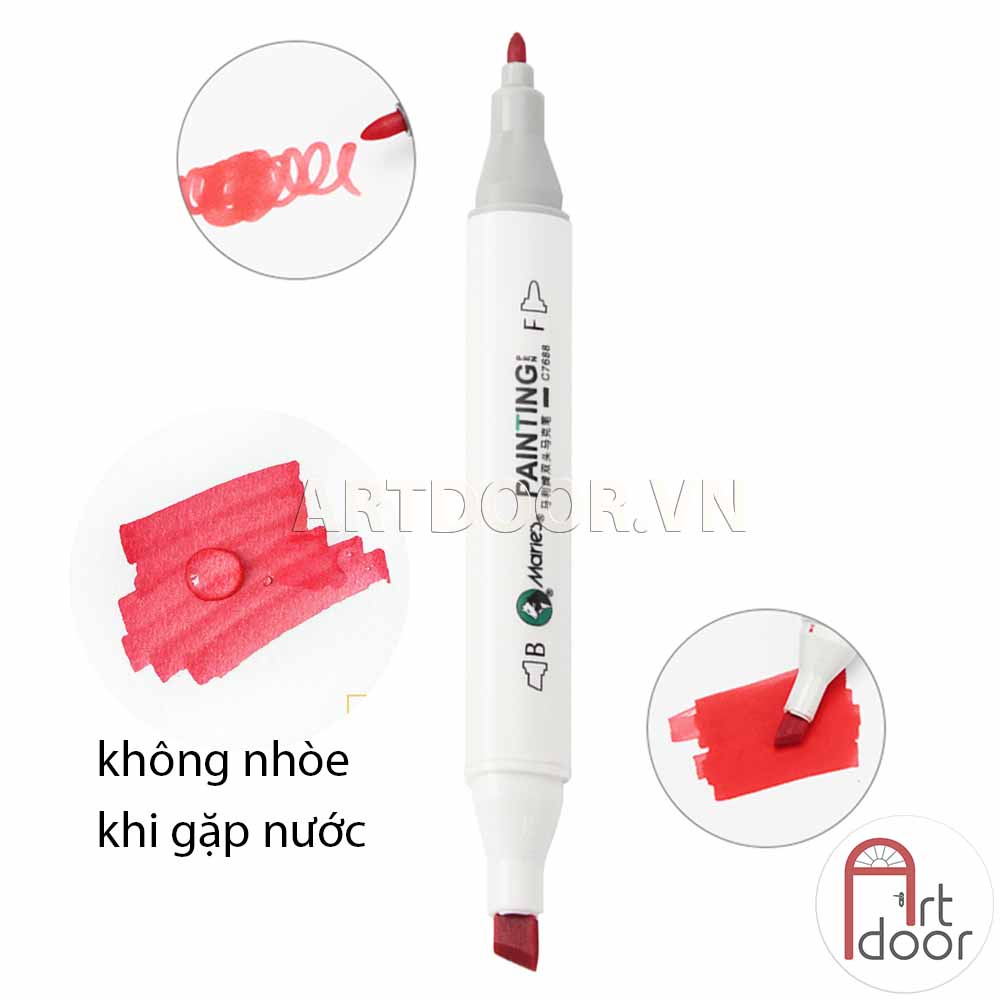 [ARTDOOR] Bút Marker MARIES hai đầu cây lẻ (full)