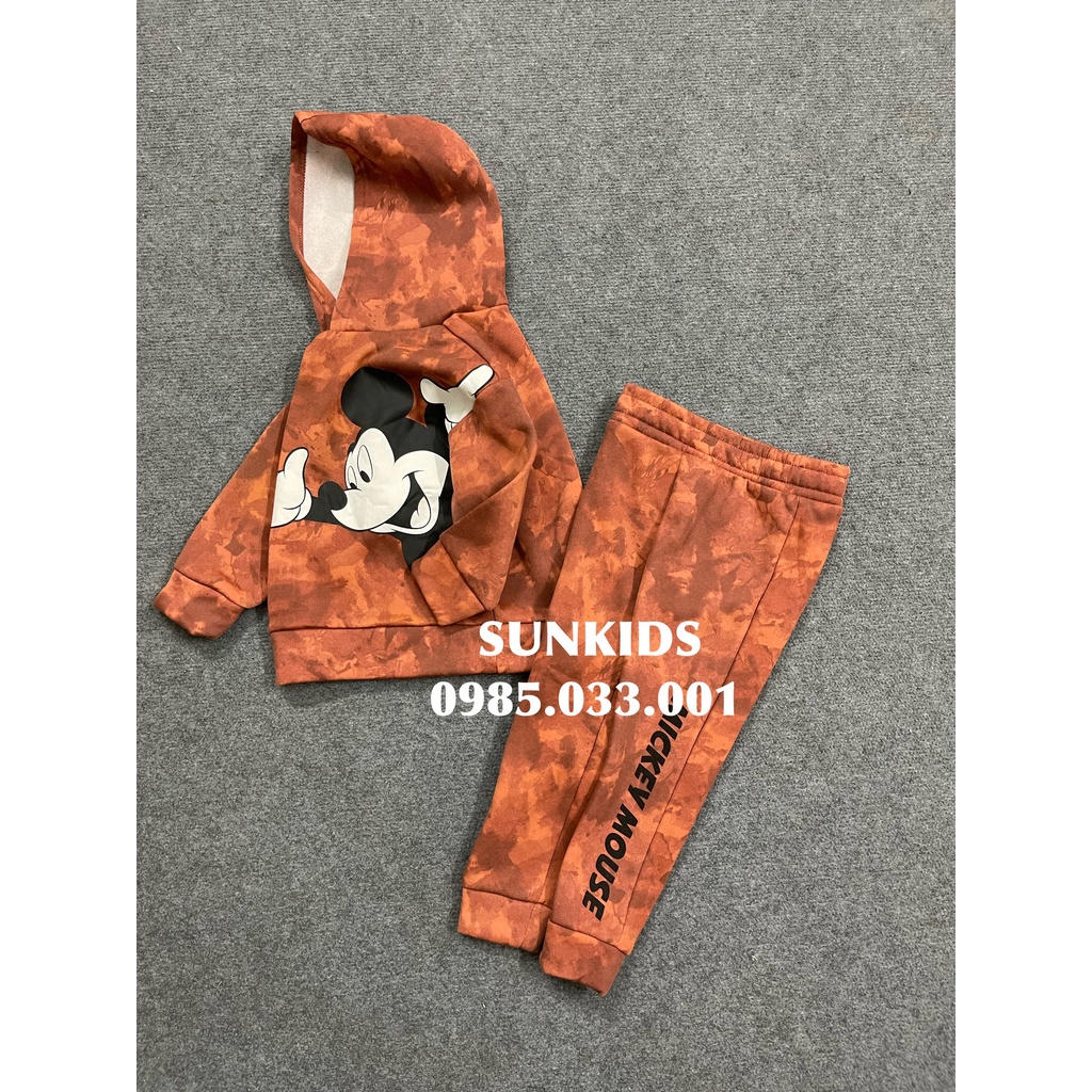 Bộ nỉ bông Mickey Cam loang