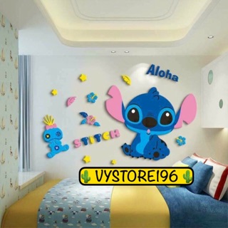Decal mica dán tường stitch & lilo ❤️