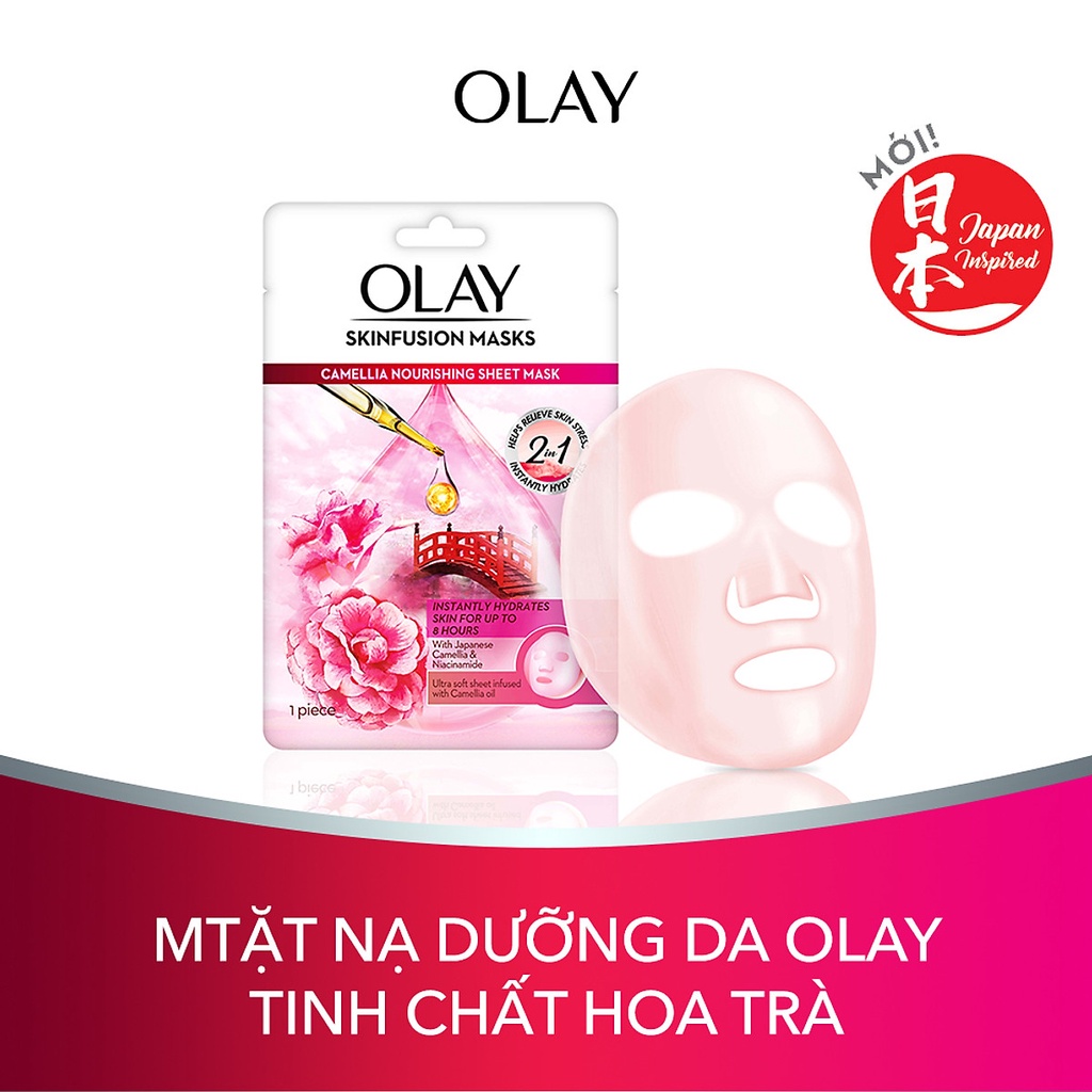 Mặt Nạ Olay Tinh Chất Hoa Trà Nhật Bản Nuôi Dưỡng Da 28g Skinfusion Masks Camellia