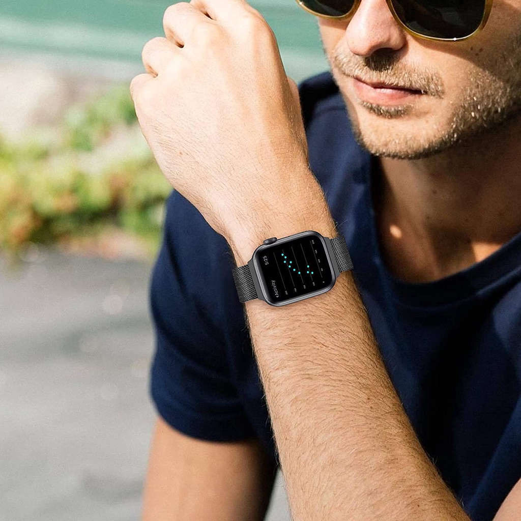 Dây Đeo Kim Loại Từ Tính Cho Đồng Hồ Thông Minh Apple watch 8ultra 7 6 Se 5 4 49mm45 / 41mm 40 / 44mm 38 / 42mm