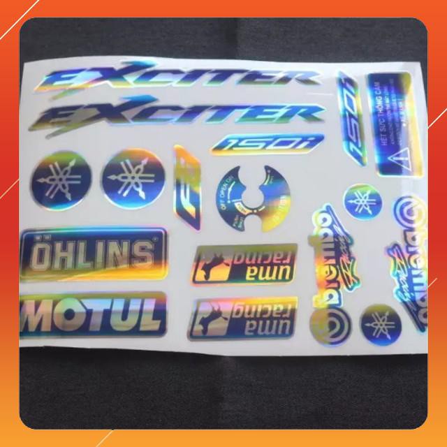 [CỰC RẺ] BỘ TEM CROM TRANG TRÍ XE EXCITER SIÊU ĐẸP SIÊU BỀN