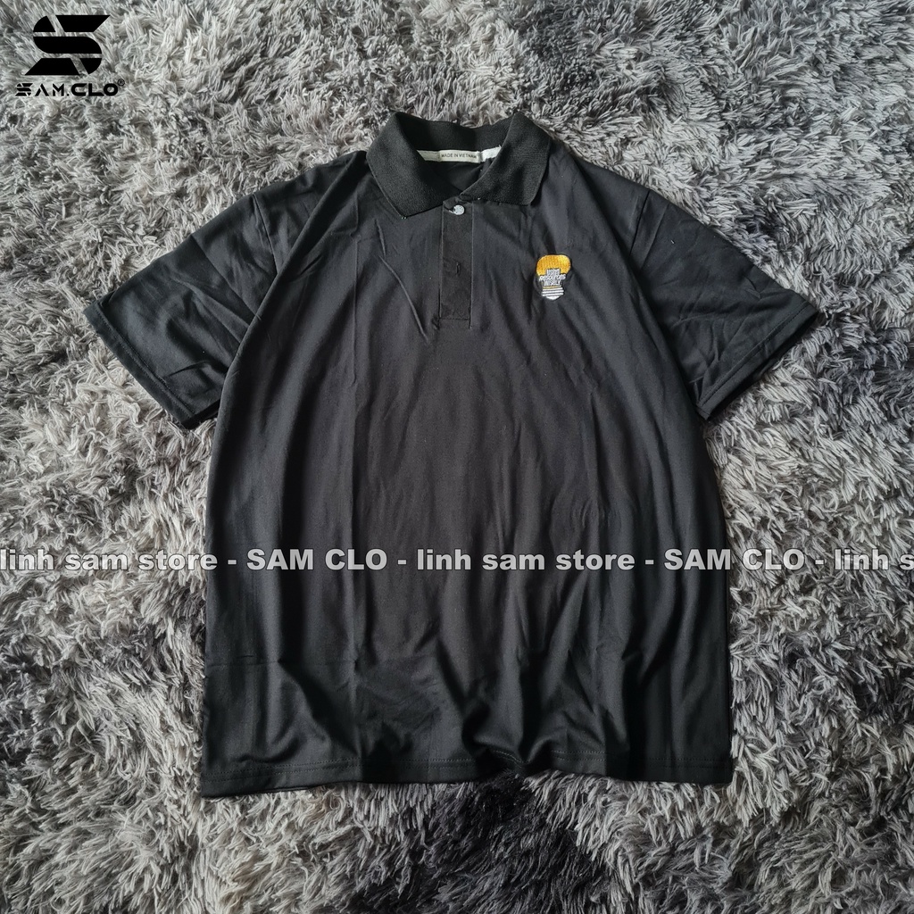 Áo thun Polo tay lỡ SAM CLO có cổ form rộng phông freesize dáng unisex mặc cặp, nhóm, lớp, đi học in hình BÓNG ĐÈN | BigBuy360 - bigbuy360.vn