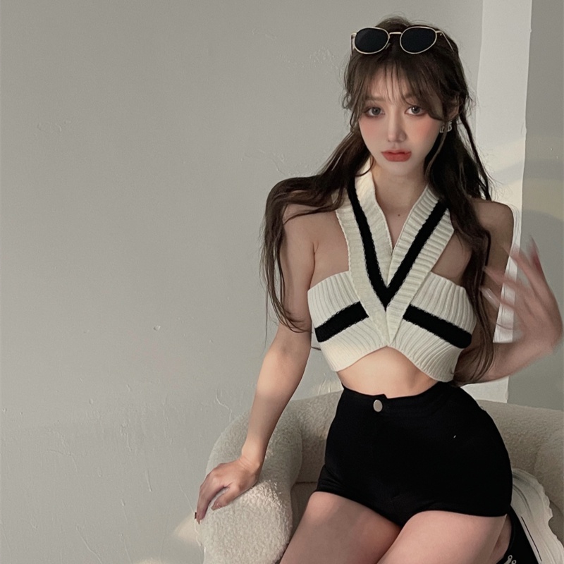 Áo Hai Dây Dệt Kim Thời Trang Mùa Hè Quyến Rũ Dễ Phối Đồ Cho Nữ