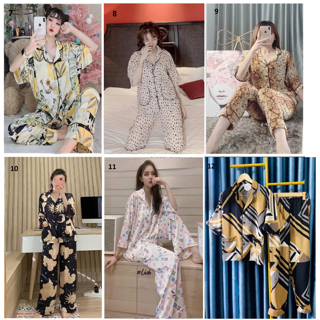 Đồ Bộ Lụa Mai Ngô - Tay Cánh Dơi Quần Dài
