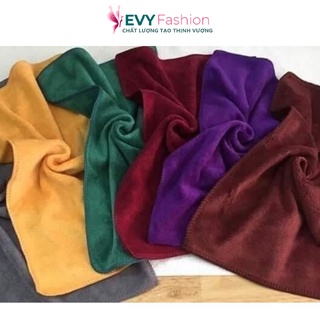 Khăn gội, khăn lau Microfiber hàng LOẠI 1 dày dặn, siêu thấm hút, không phai màu, không sổ lông kích thước 35x75cm