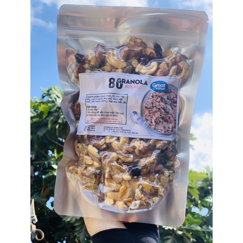 Ngũ Cốc Hạt Granola 85% Hạt- 100% Hạt