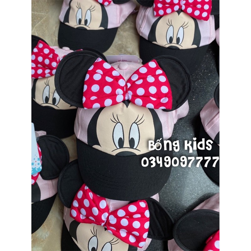 Mũ Bé Gái Minnie Hồng Mix Đen DN