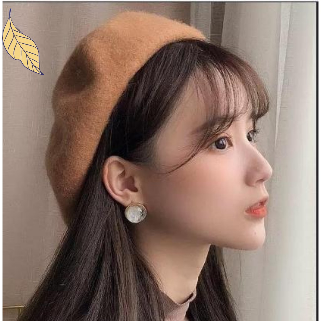 Mũ Len Beret Bánh Tiêu Cực Xinh Xắn Và Dễ Thương Cho Nữ