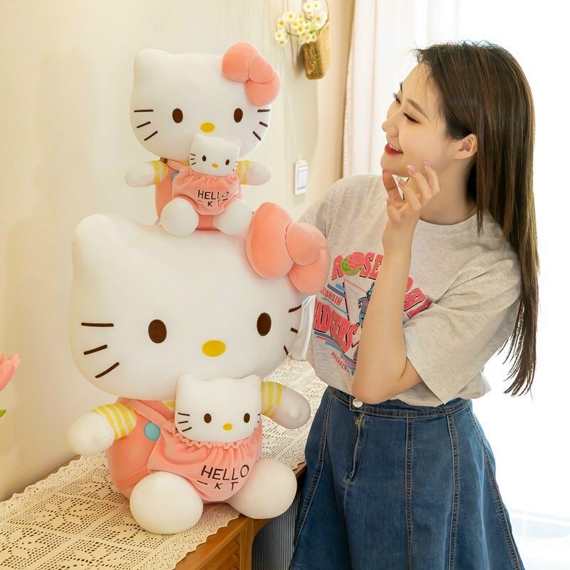 Gấu Bông Hello Kitty có khoá kéo mua 1 tặng 1, Quà tặng bé gái