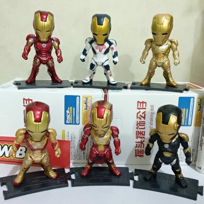 Mô Hình Nhân Vật Siêu Anh Hùng Iron Man Chibi Avengers Marvel