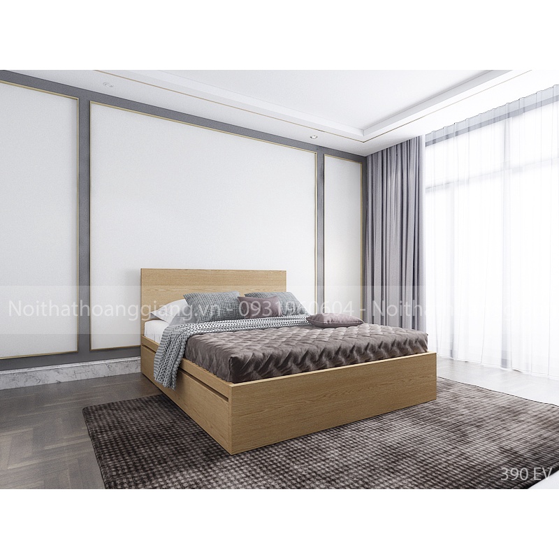 Giường Hộc Kéo Cao cấp, Thiết Kế Cao 40cm, sản xuất bởi HGF - Hoàng Giang Furniture