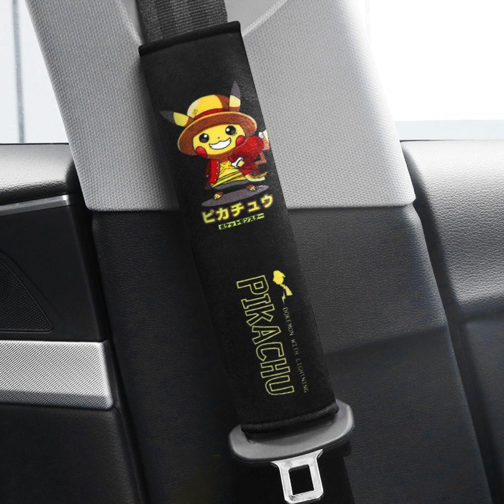 Rebuy1 Đệm Bọc Dây Đai An Toàn Hình Pikachu Dễ Thương Có Thể Điều Chỉnh Trang Trí Cho Xe Hơi