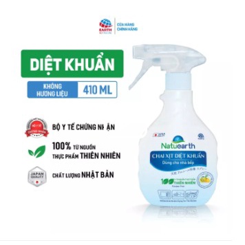 Cồn xịt diệt khuẩn Natuearth 410ml - Dành cho nhà Bếp 100% thành phần từ thiên nhiên Japan quality