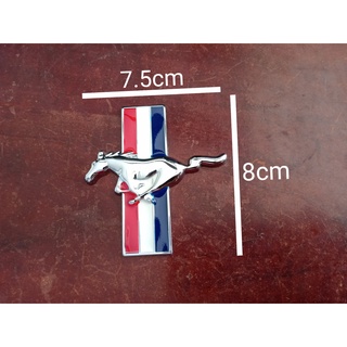 Bộ 2 Tem 3D KIM LOẠI ngựa cờ trang trí 2 bên hông thân xe oto.