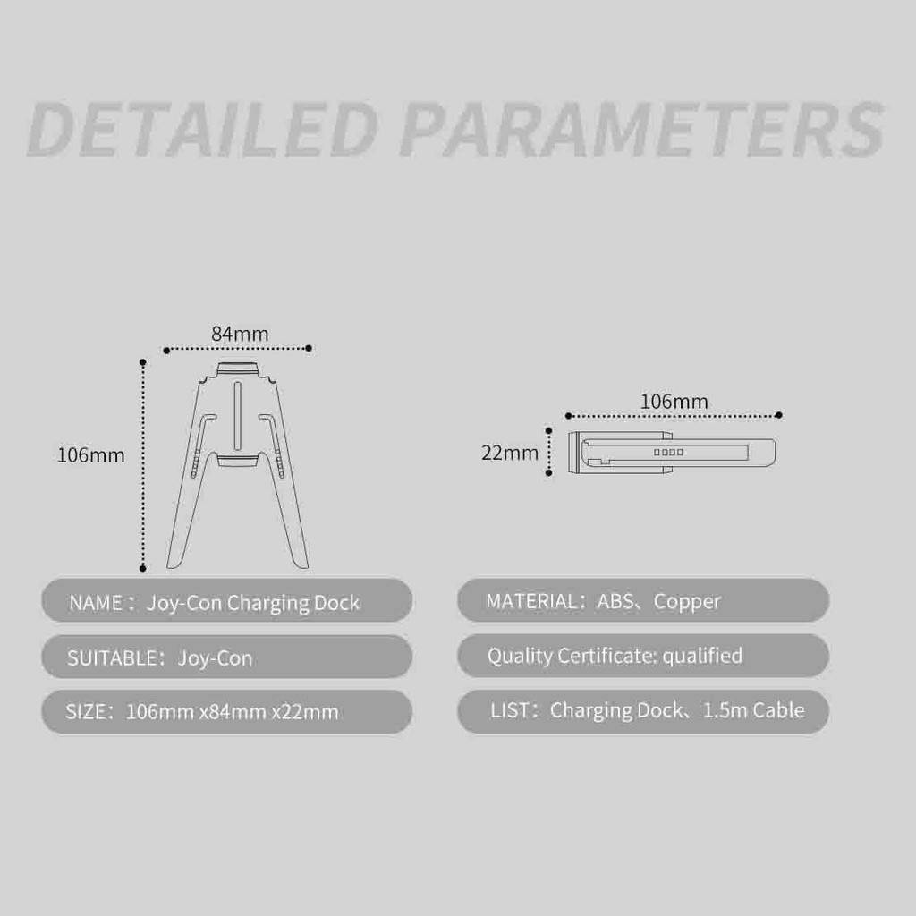 Đế sạc IINE cầm tay chuyên dụng cho Nintendo Switch Joy Con