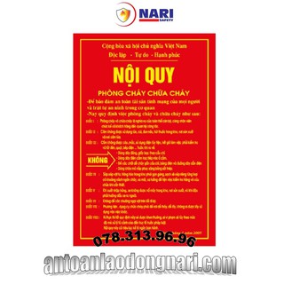 COMBO 5 BỘ ĐẨY ĐỦ 4 BẢNG NỘI QUY TIÊU LỆNH CẤM LỬA CẤM THUỐC PHÒNG CHÁY CHỮA CHÁY