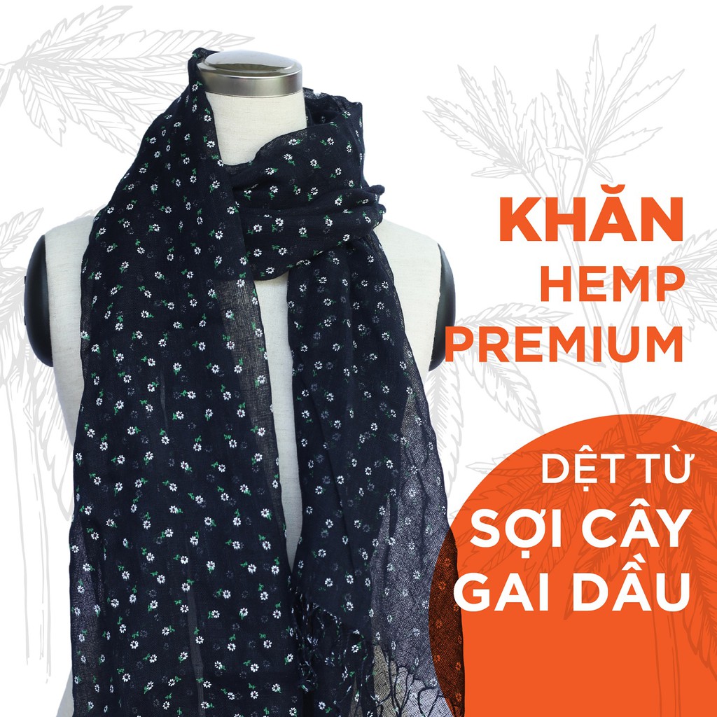 KHĂN QUÀNG CỔ⭐Cao cấp⭐ Từ sợi cây tự nhiên - Khăn choàng cổ nữ thời trang H.e.m.p mềm mại, Chất liệu thiên nhiên